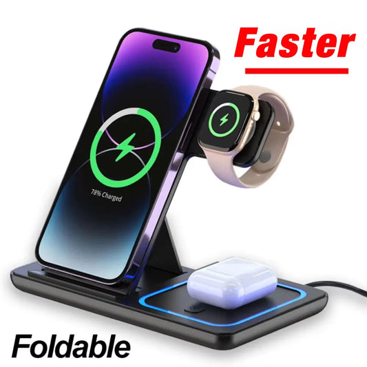 3 in 1 Foldable Wireless Charging Station